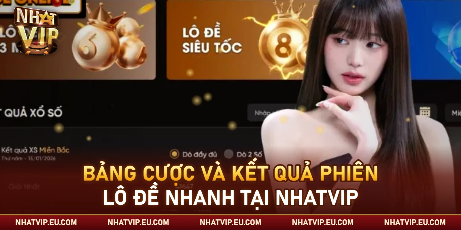 Bảng cược và kết quả phiên lô đề nhanh tại Nhatvip