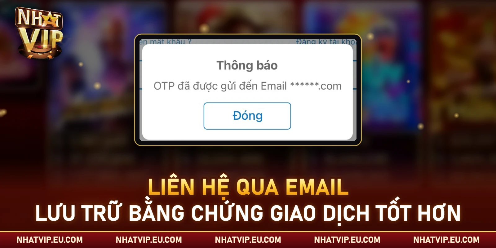 Gửi email liên hệ Nhatvip để giải quyết các khiếu nại phức tạp