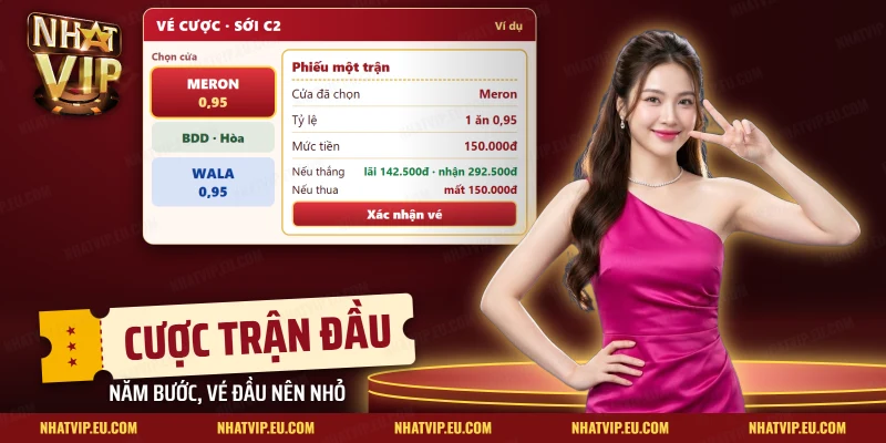 Vé cược một trận Thomo gồm cửa Meron, tỷ lệ và mức tiền chọn